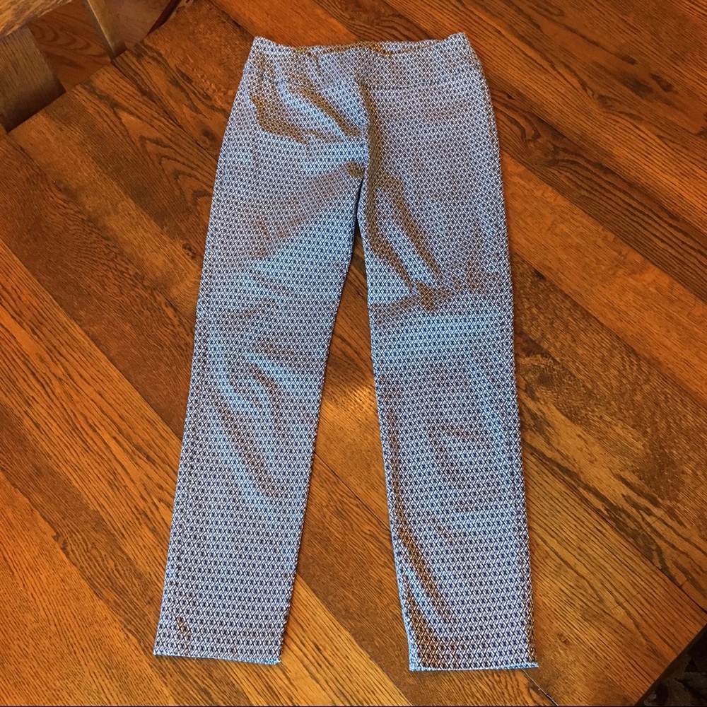 Black Print Slim Pants